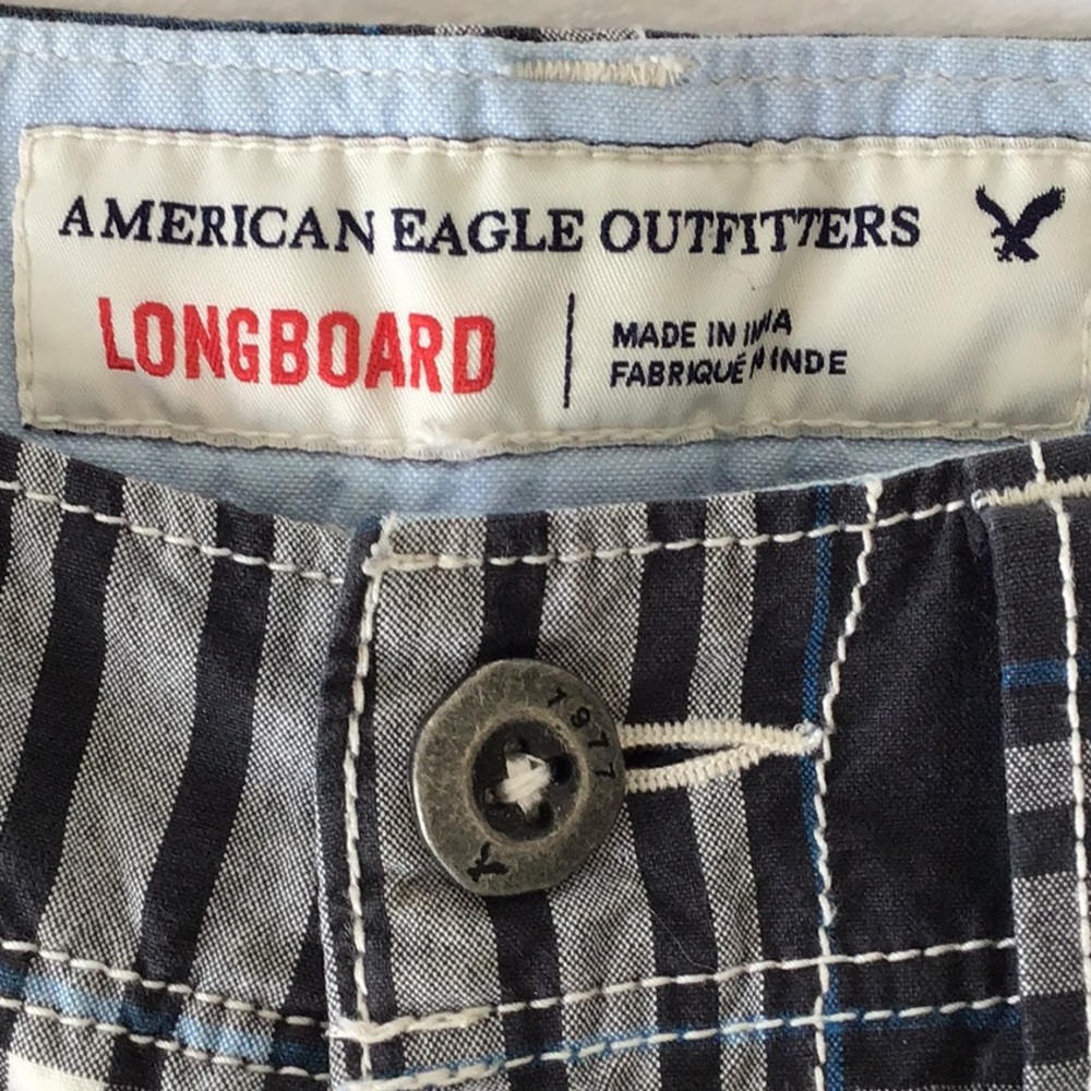 American Eagle Plaid Longboard Shorts - Picture 6 of 7